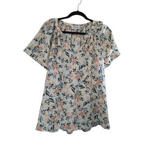 Studio B Women's Shirt Blouse By Bobeau Size XL Floral